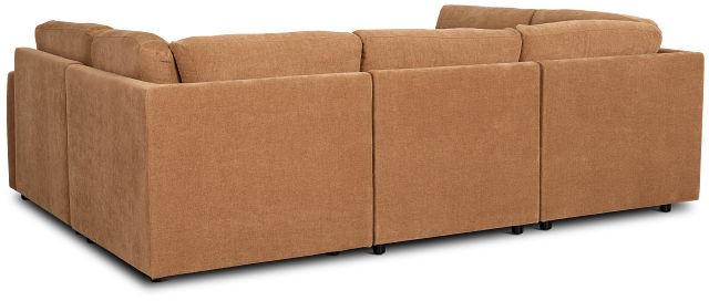 Addie Brown Fabric 6-piece Pit Storage Sectional
