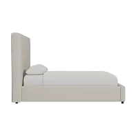 Grayton Revenue Beige 54" Upholstered Platform Bed