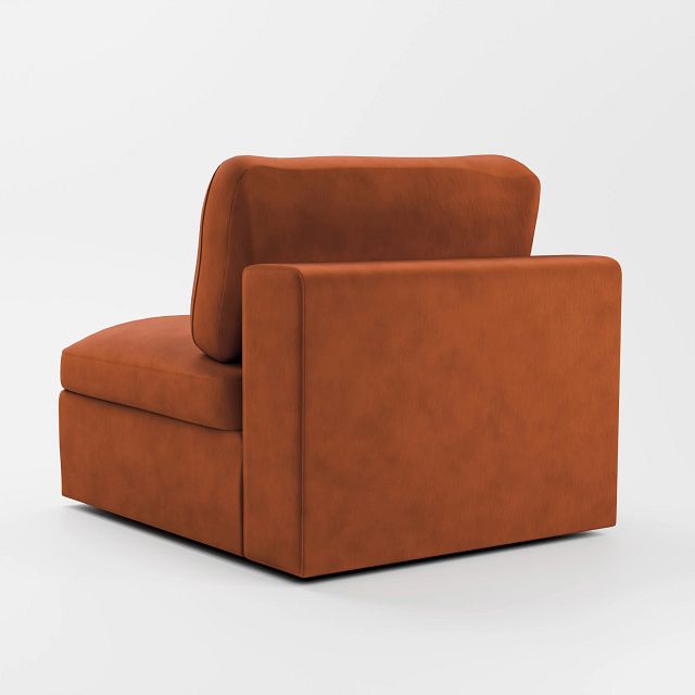 Destin Joya Orange Velvet Swivel Chair