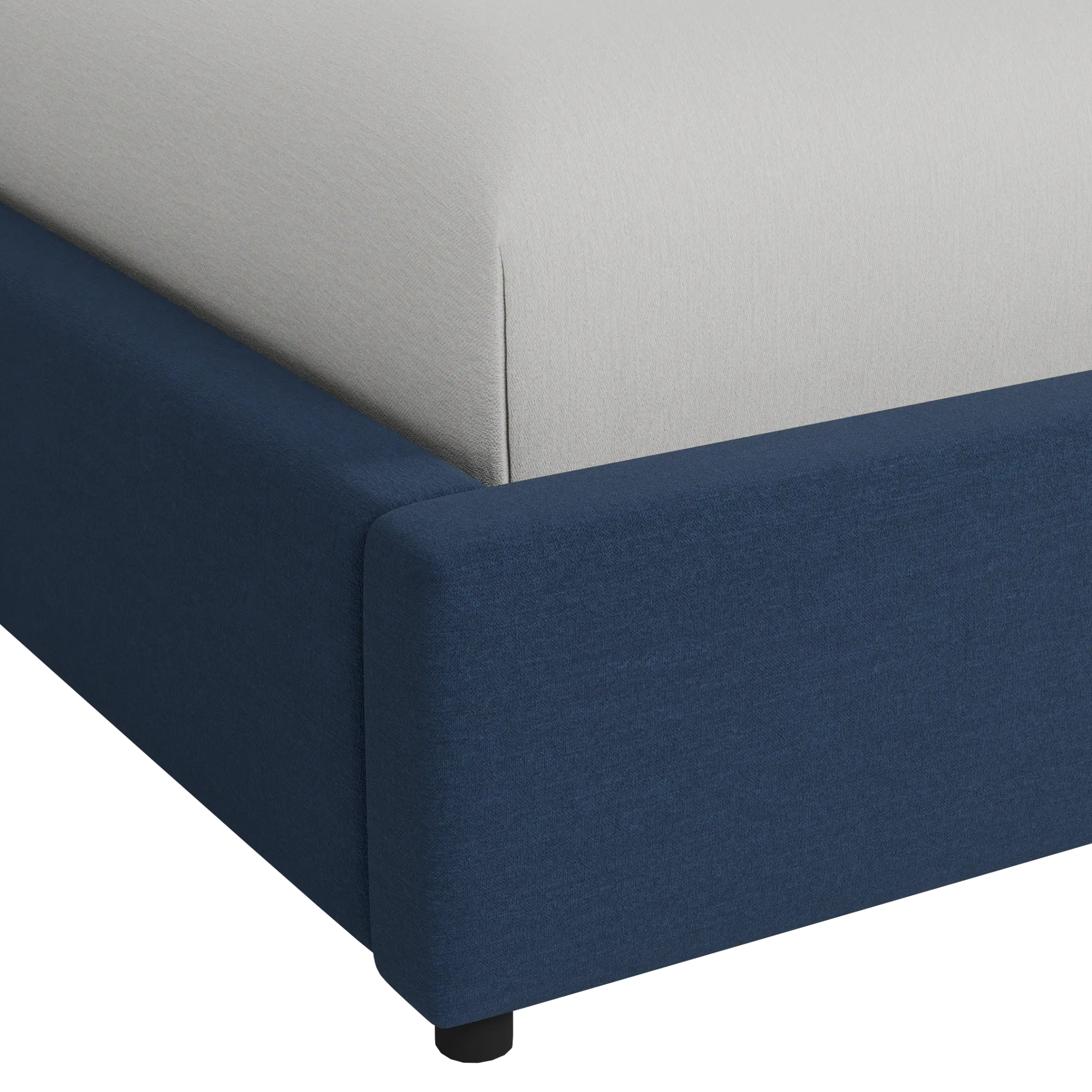 Grayton Peyton Dark Blue 44" Upholstered Platform Bed Grayton Peyton Dark Blue 44" Upholstered Platform Bed
