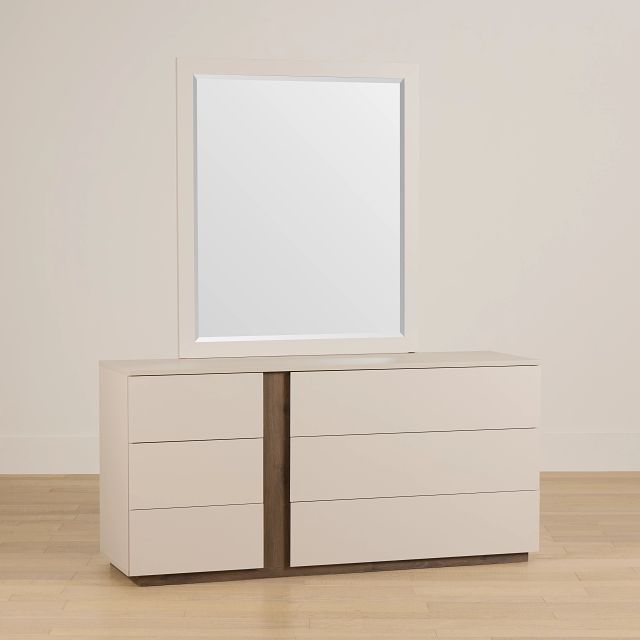 Brasilia Light Beige Dresser & Mirror