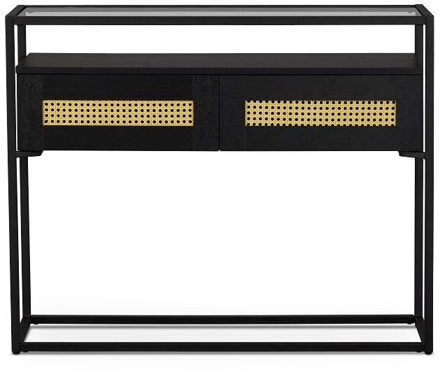 Dax Black 2drawer Console Table