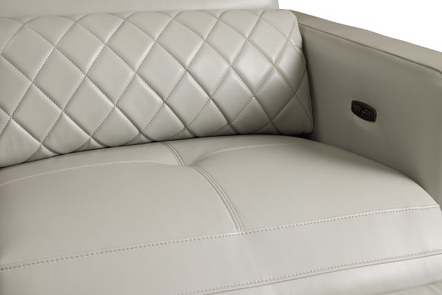 Ava Light Gray Micro Small Two-arm Power Reclining Sectional