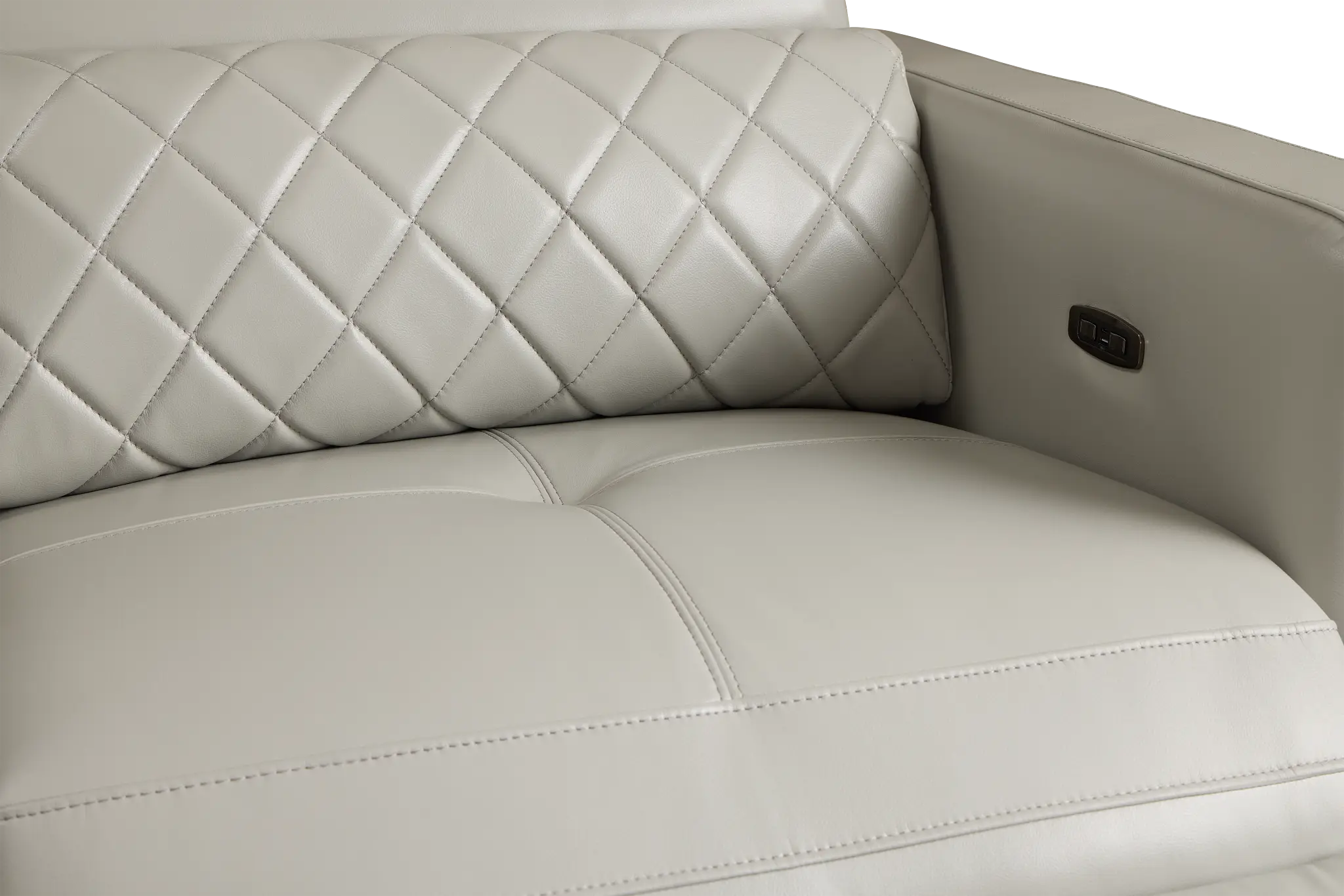 Ava Light Gray Micro Small Two-arm Power Reclining Sectional Ava Light Gray Micro Small Two-arm Power Reclining Sectional