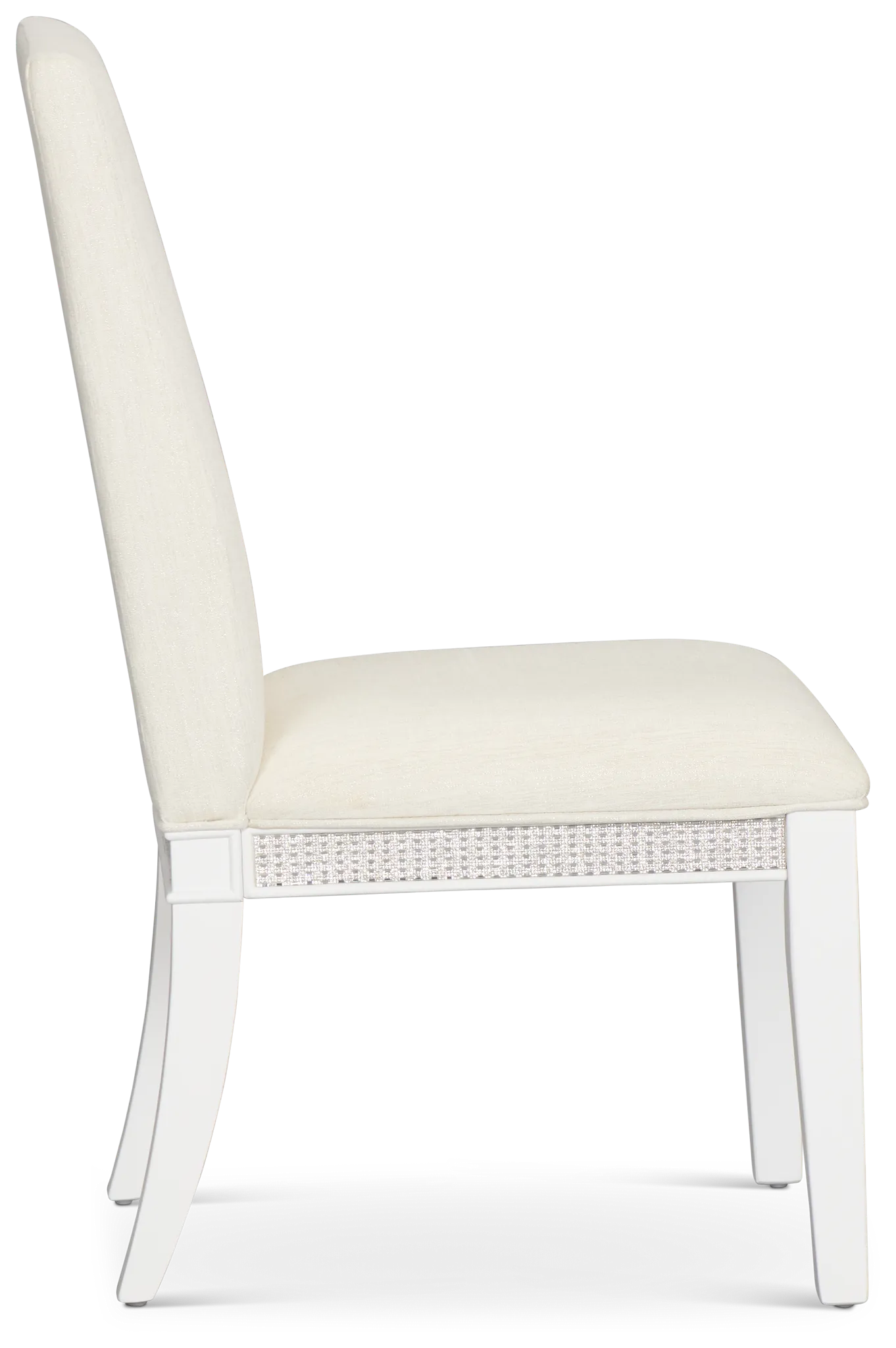 Milan White Upholstered Side Chair
