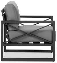 Linear Dark Gray Aluminum Chair