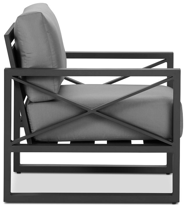 Linear Dark Gray Aluminum Chair