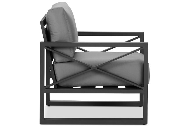 Linear Dark Gray Aluminum Chair
