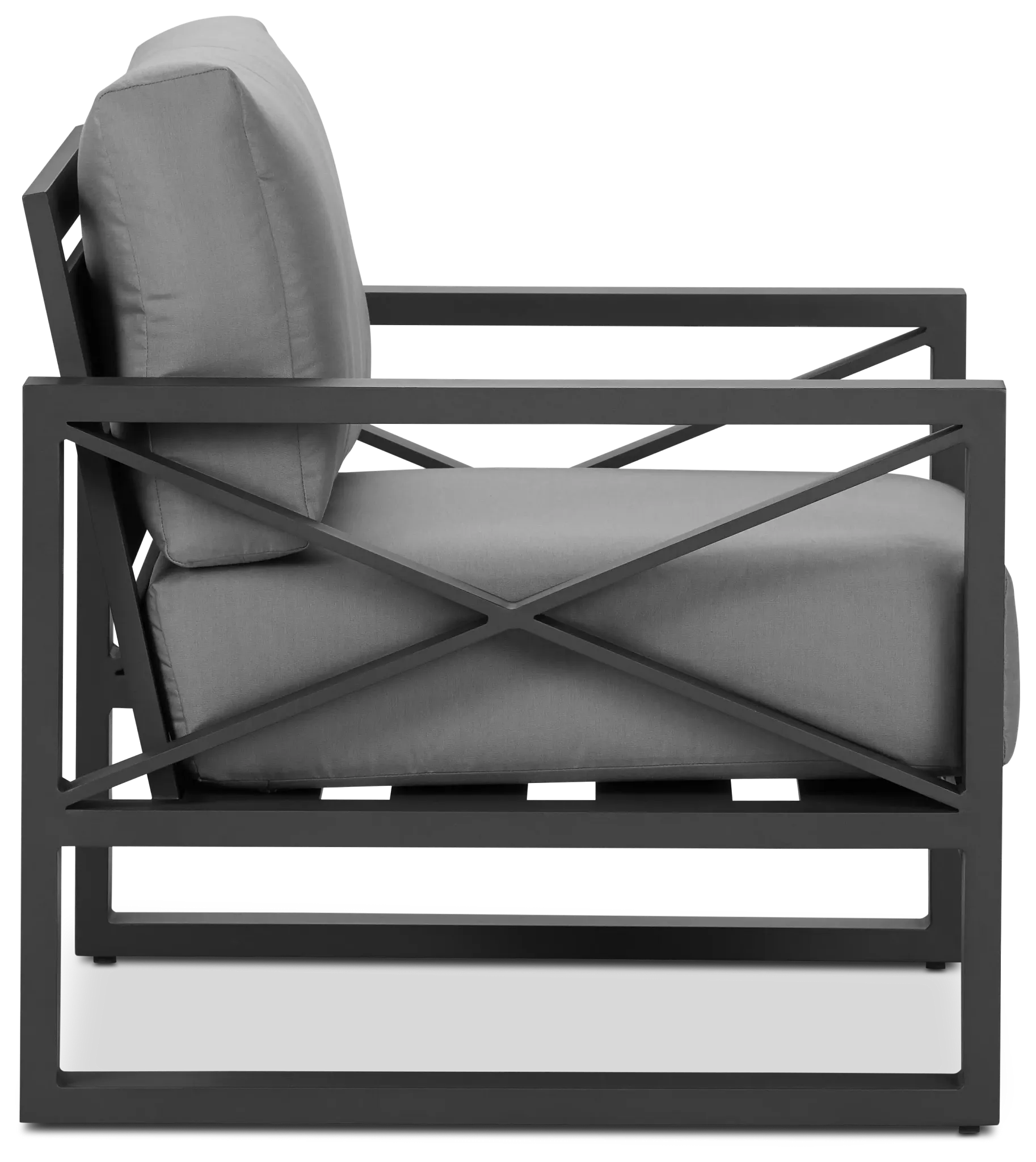 Linear Dark Gray Aluminum Chair