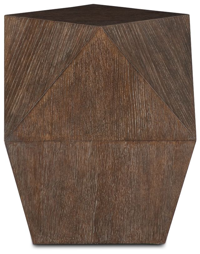 Linea Dark Tone Geometric End Table