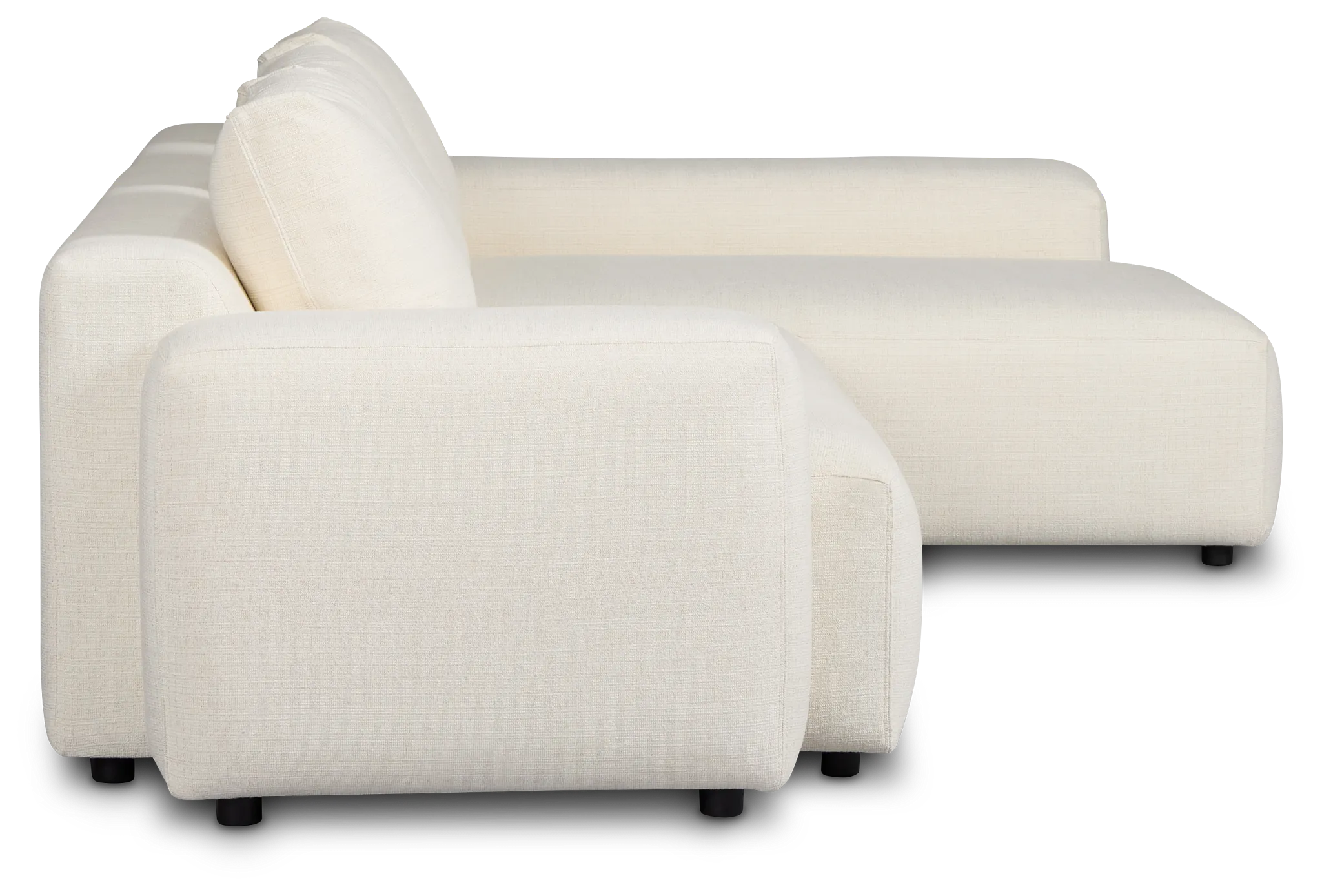 Cleo Light Beige Fabric Right Chaise Sectional