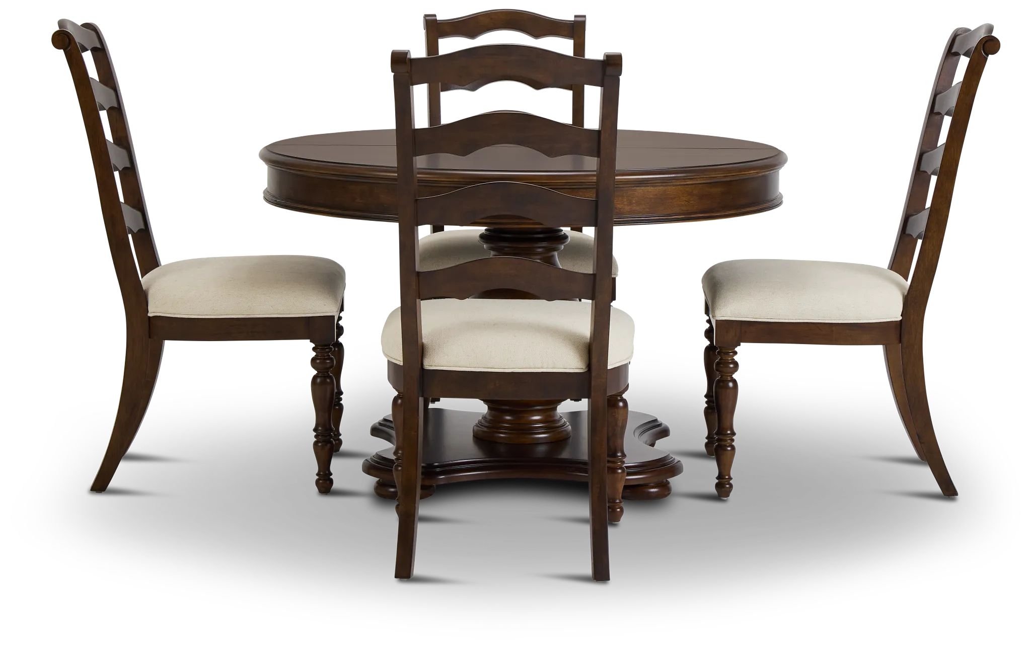 Savannah Dark Tone Round Table & 4 Chairs