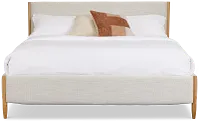 Stockton White Uph Panel Bed