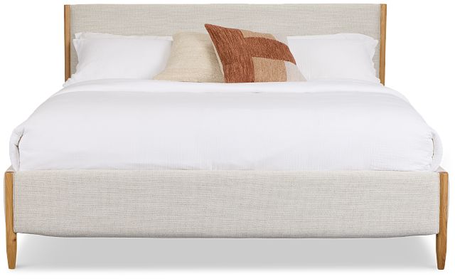 Stockton White Uph Panel Bed
