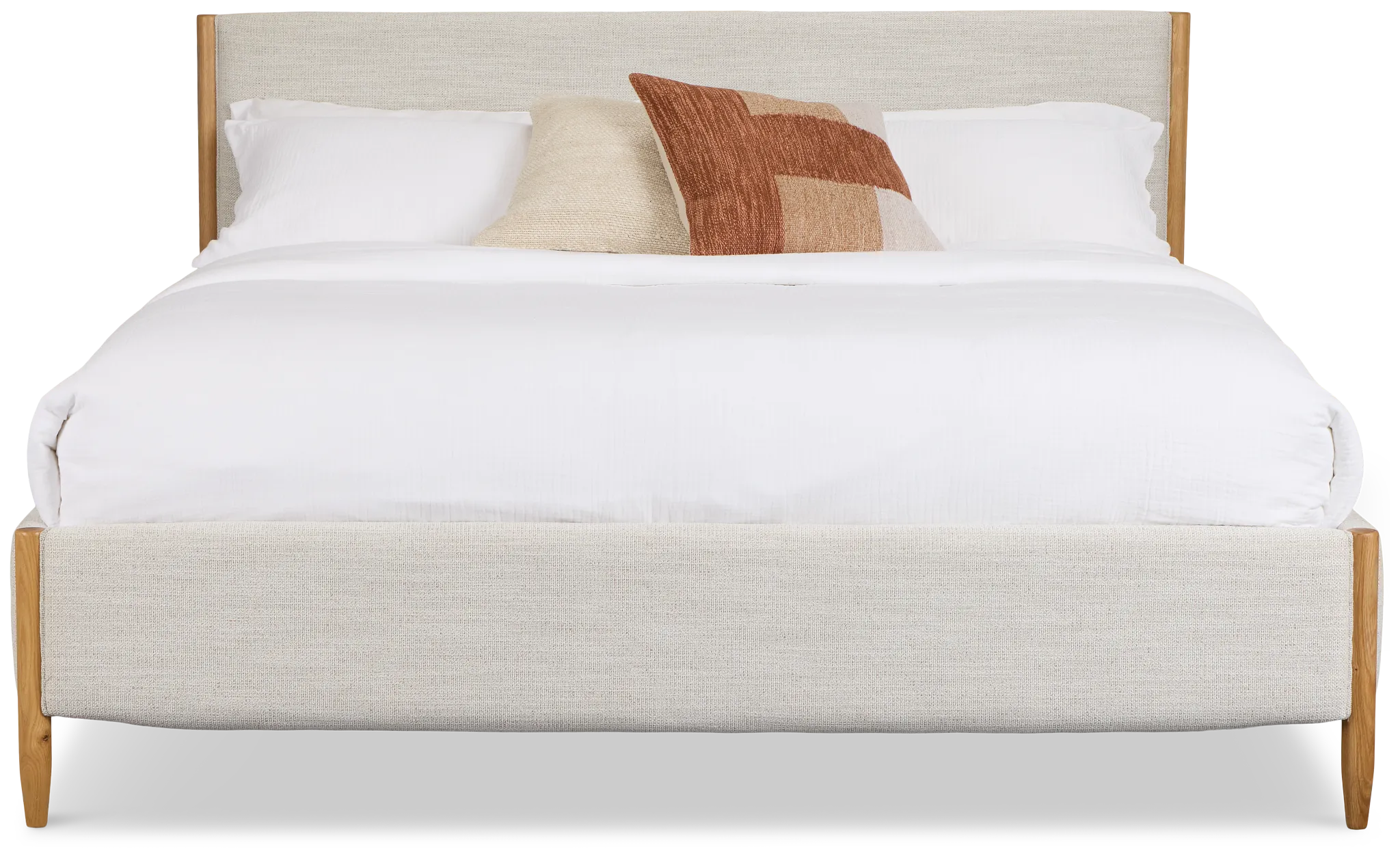 Stockton White Uph Panel Bed