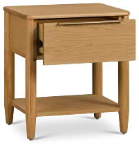 Stockton Light Tone Small Drawer Nightstand