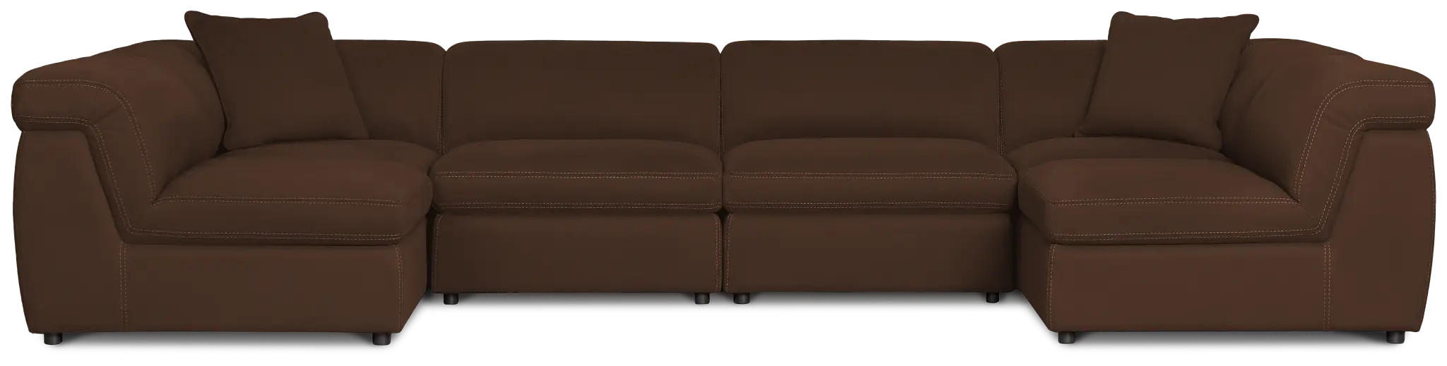 Aria Dark Brown Micro Immersive 8-piece Modular Sectional W/4 Speakers Aria Dark Brown Micro Immersive 8-piece Modular Sectional W/4 Speakers