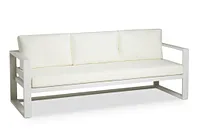 Lisbon White Aluminum Sofa