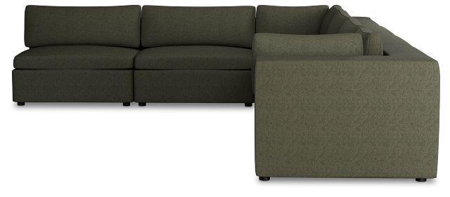 Destin Sutton Green Fabric 6-piece Modular Sectional