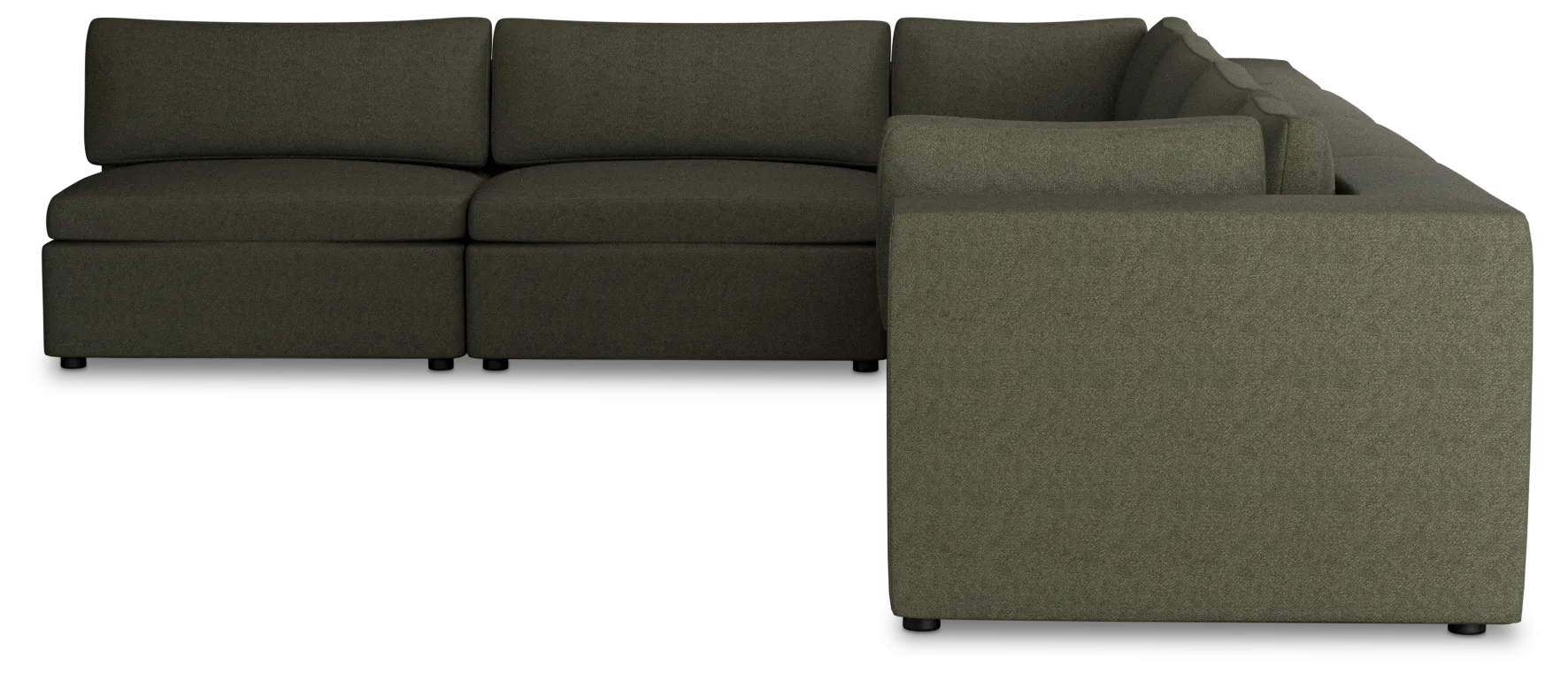 Destin Sutton Green Fabric 6-piece Modular Sectional