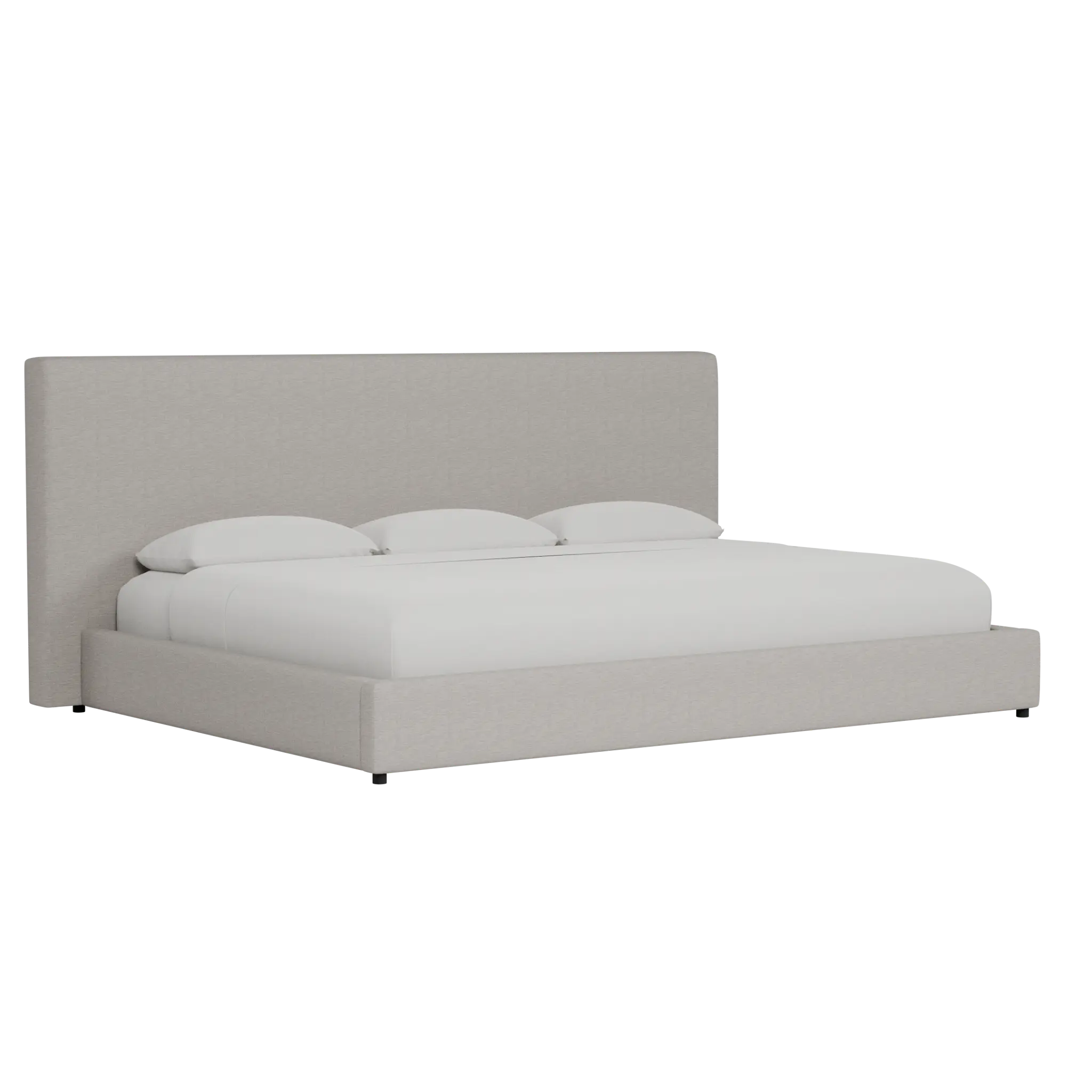 Grayton Maguire Pewter 54" Upholstered Platform Bed Grayton Maguire Pewter 54" Upholstered Platform Bed