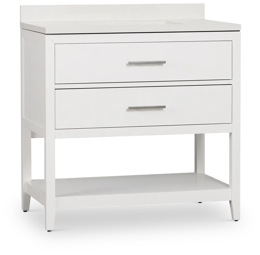 Alden White 36" Single Bathroom Vanity Alden White 36" Single Bathroom Vanity