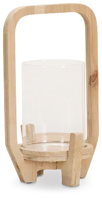 Lenora Beige Small Candle Holder