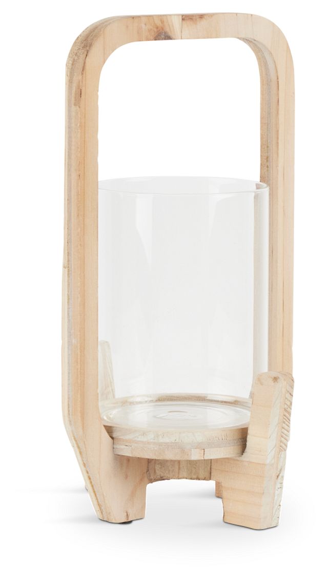 Lenora Beige Small Candle Holder