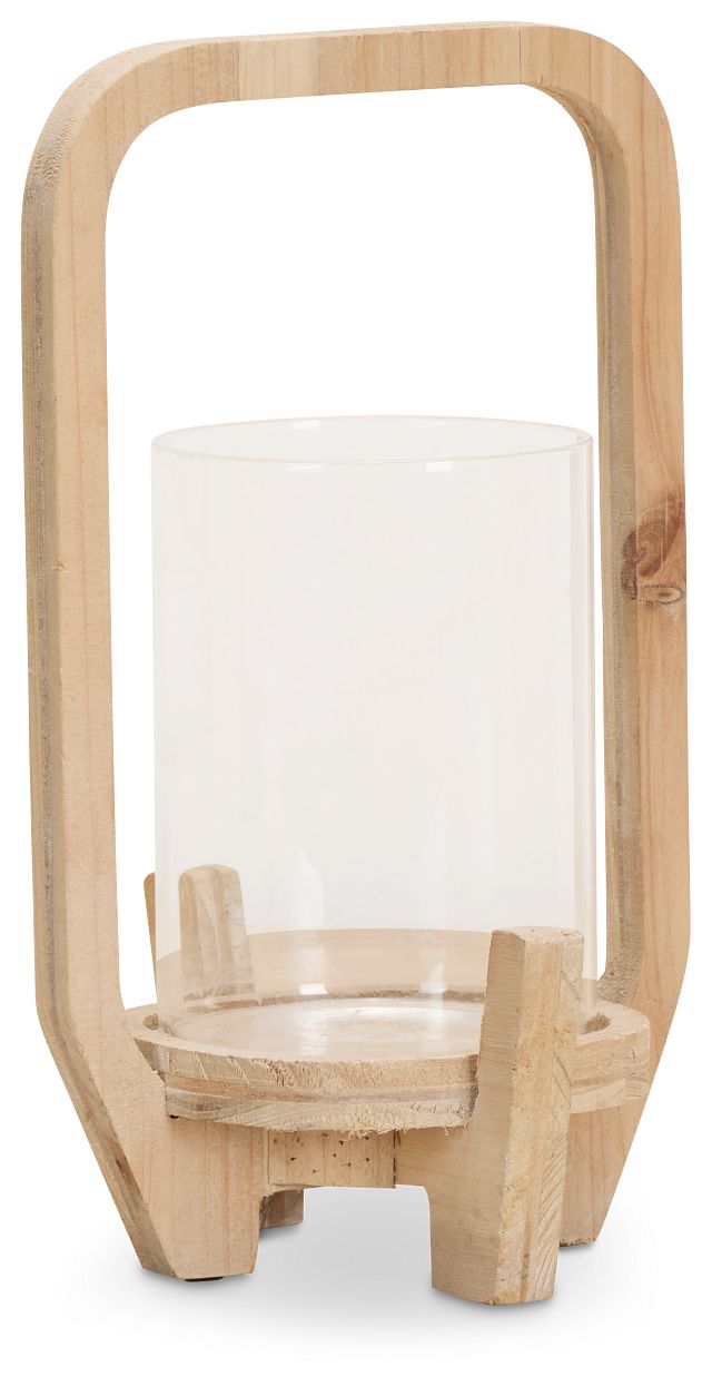 Lenora Beige Small Candle Holder