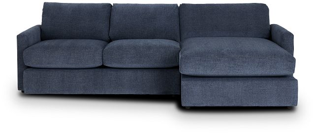 Noah Blue Fabric Right Chaise Sectional