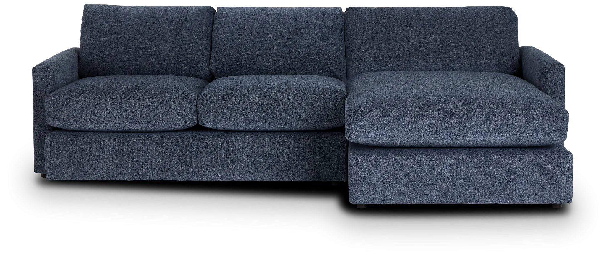 Noah Blue Fabric Right Chaise Sectional