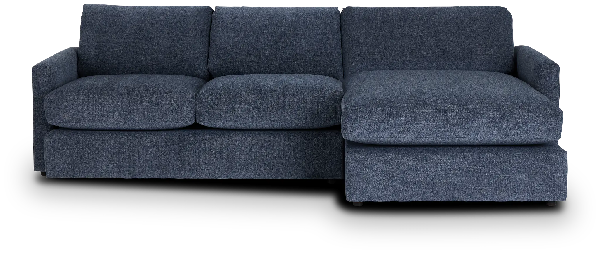 Noah Blue Fabric Right Chaise Sectional Noah Blue Fabric Right Chaise Sectional