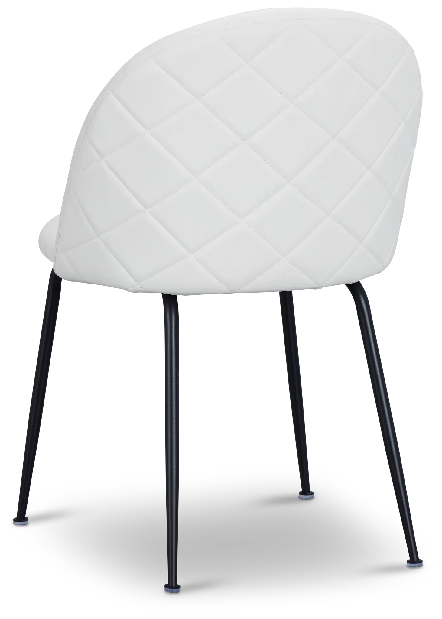 Capri White Micro Upholstered Side Chair W/ Black Legs Capri White Micro Upholstered Side Chair W/ Black Legs