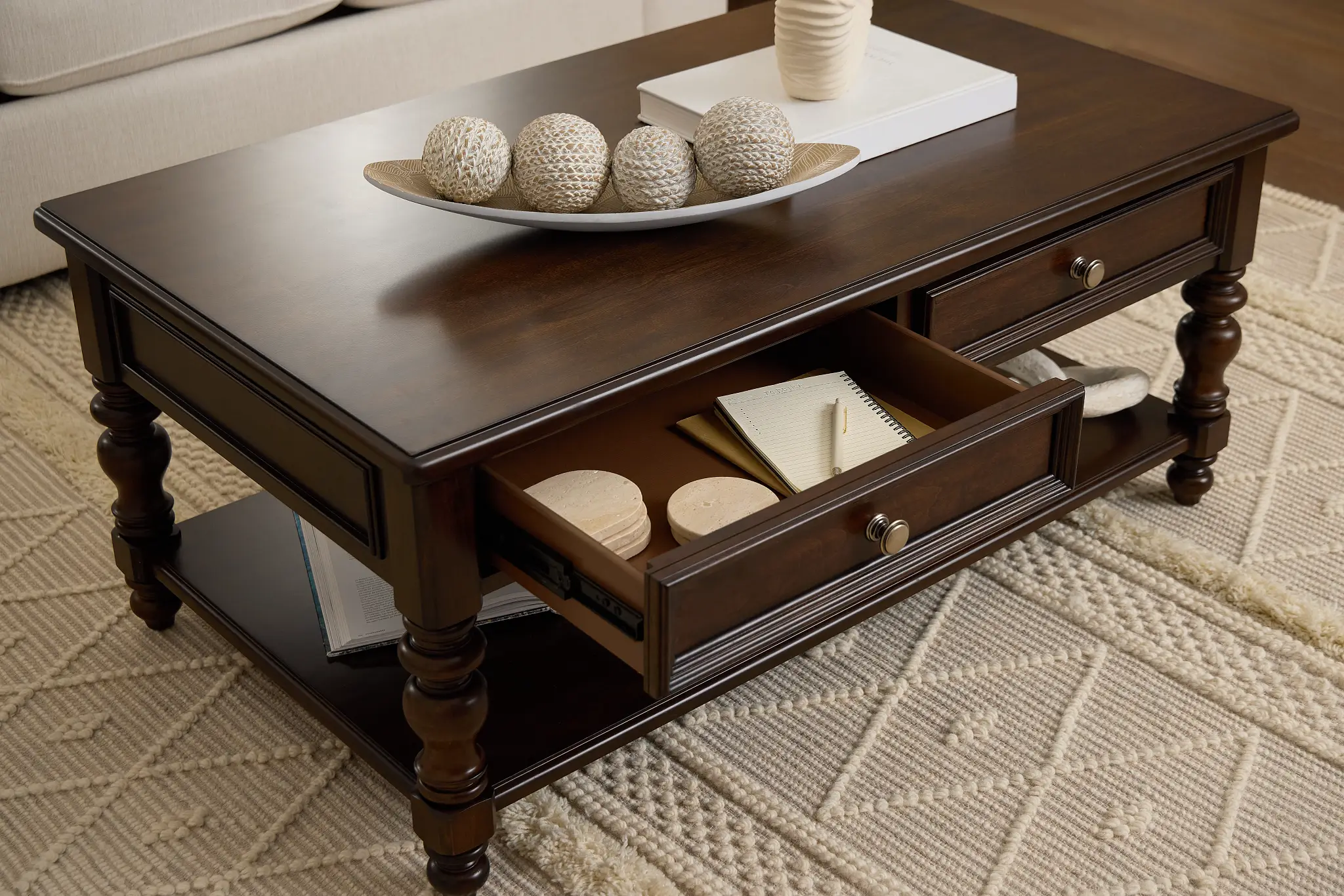Savannah Dark Tone Storage Rectangular Coffee Table Savannah Dark Tone Storage Rectangular Coffee Table