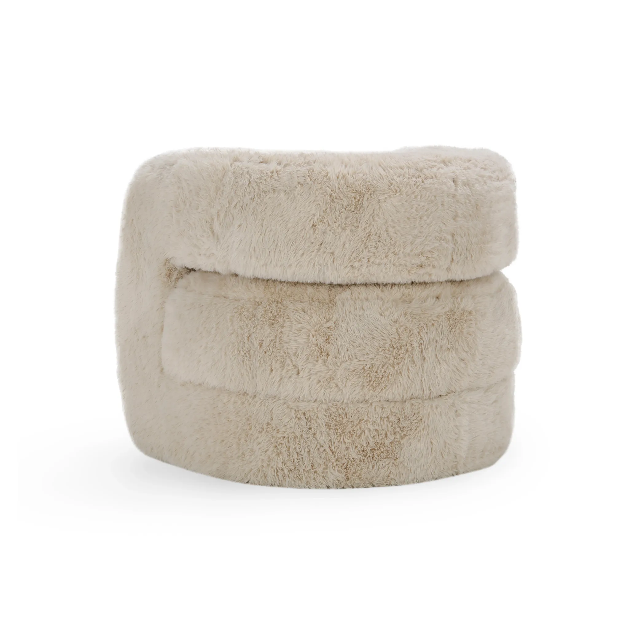 Calm Beige Fabric Accent Chair