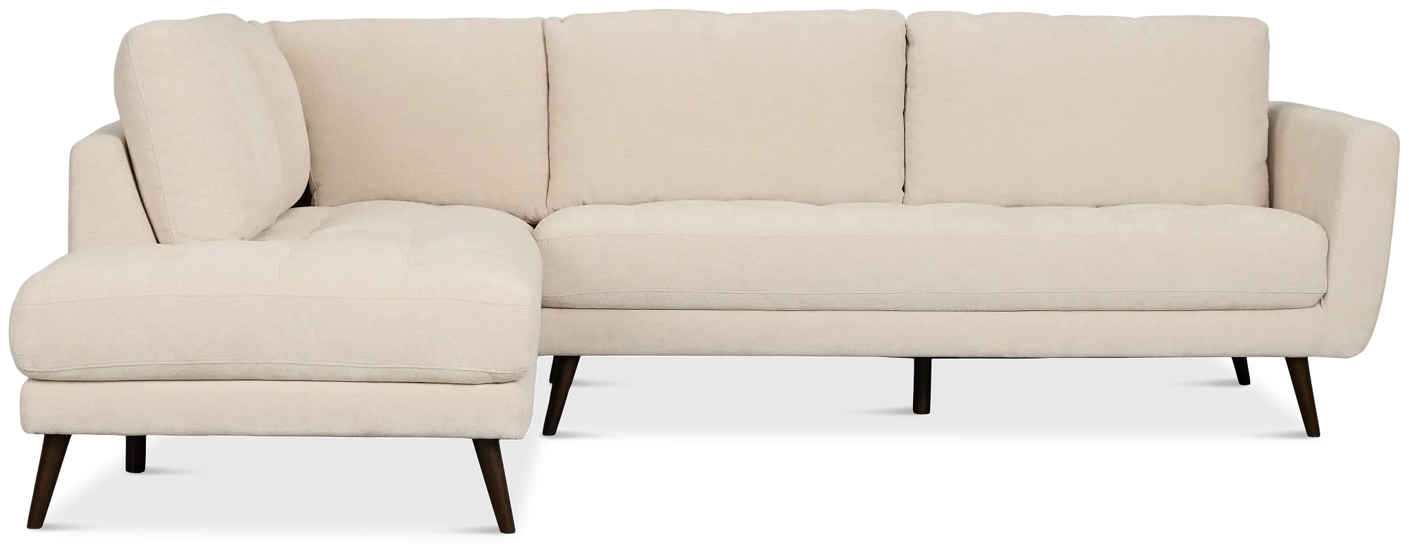 Indie Beige Fabric Small Left Bumper Sectional Indie Beige Fabric Small Left Bumper Sectional