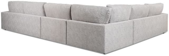 Calista Pewter Fabric Large Two-arm Sectional