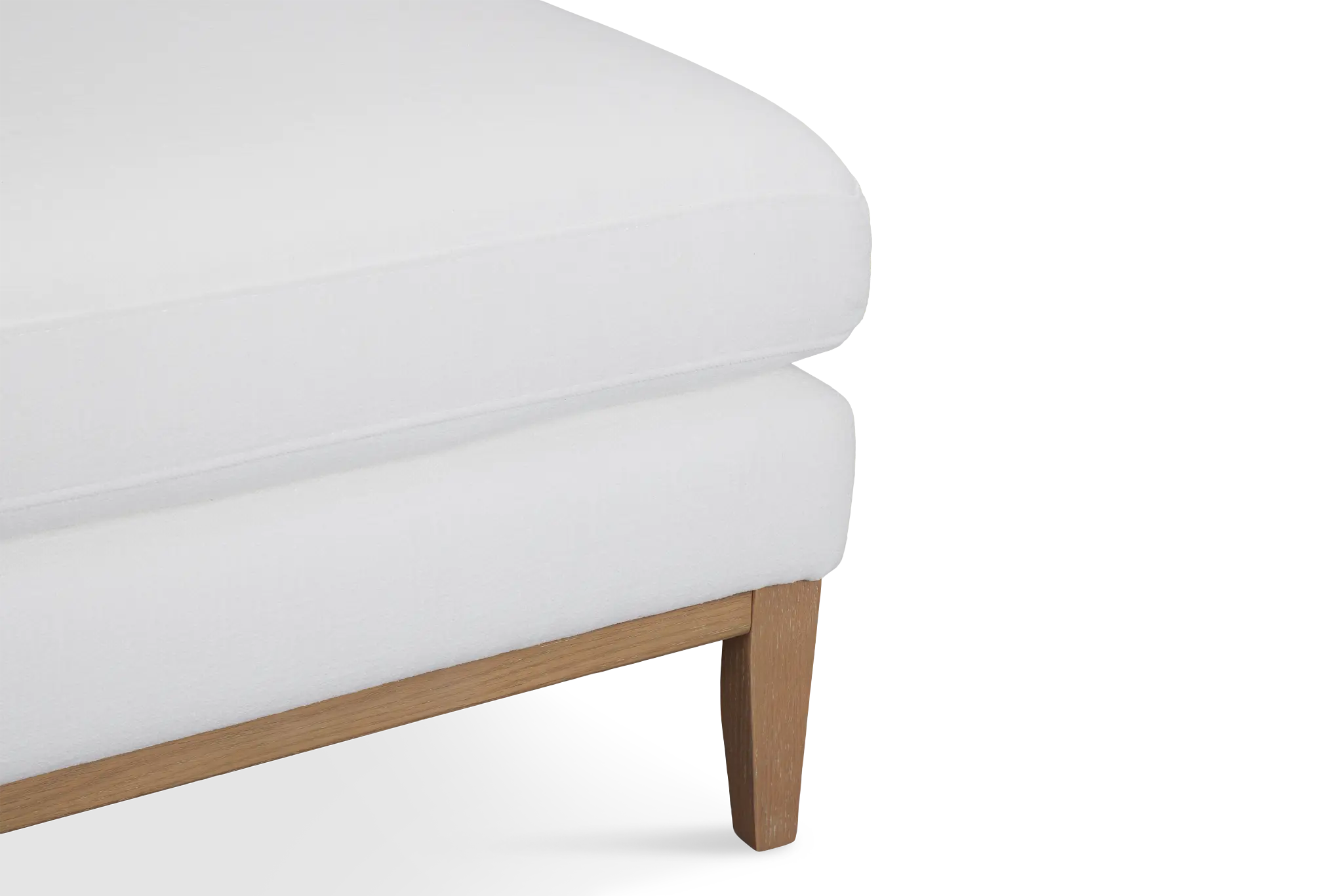 Corinne White Fabric Ottoman Corinne White Fabric Ottoman