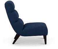 Emily Dark Blue Fabric Accent Chair