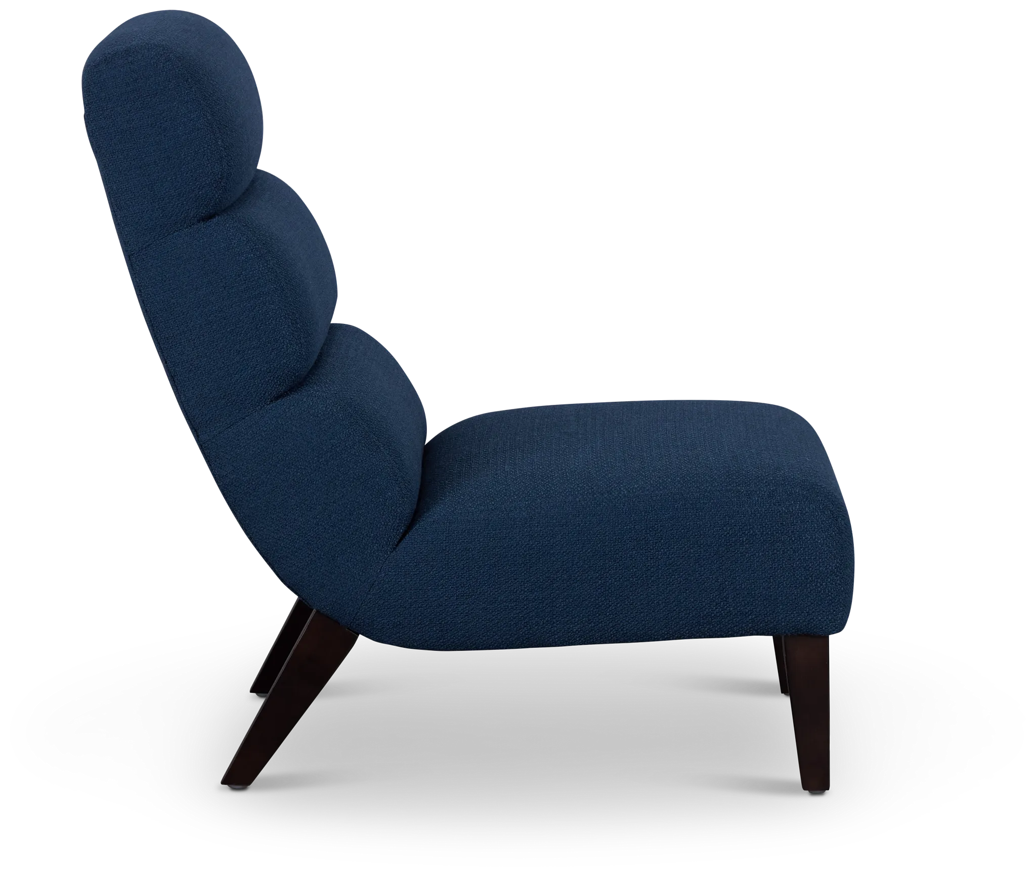 Emily Dark Blue Fabric Accent Chair