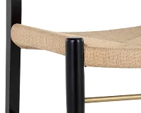 Mandel Black Woven Side Chair