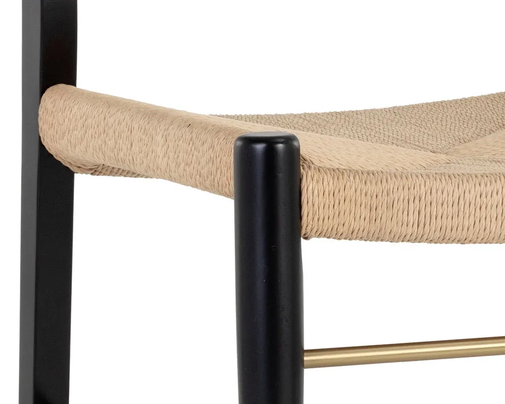 Mandel Black Woven Side Chair