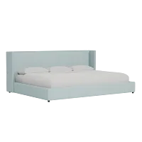 Captiva Elite Light Blue 48" Upholstered Shelter Bed