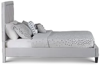 Collin Dark Gray Velvet Platform Bed