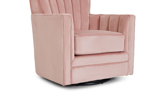 dusty pink swivel chair