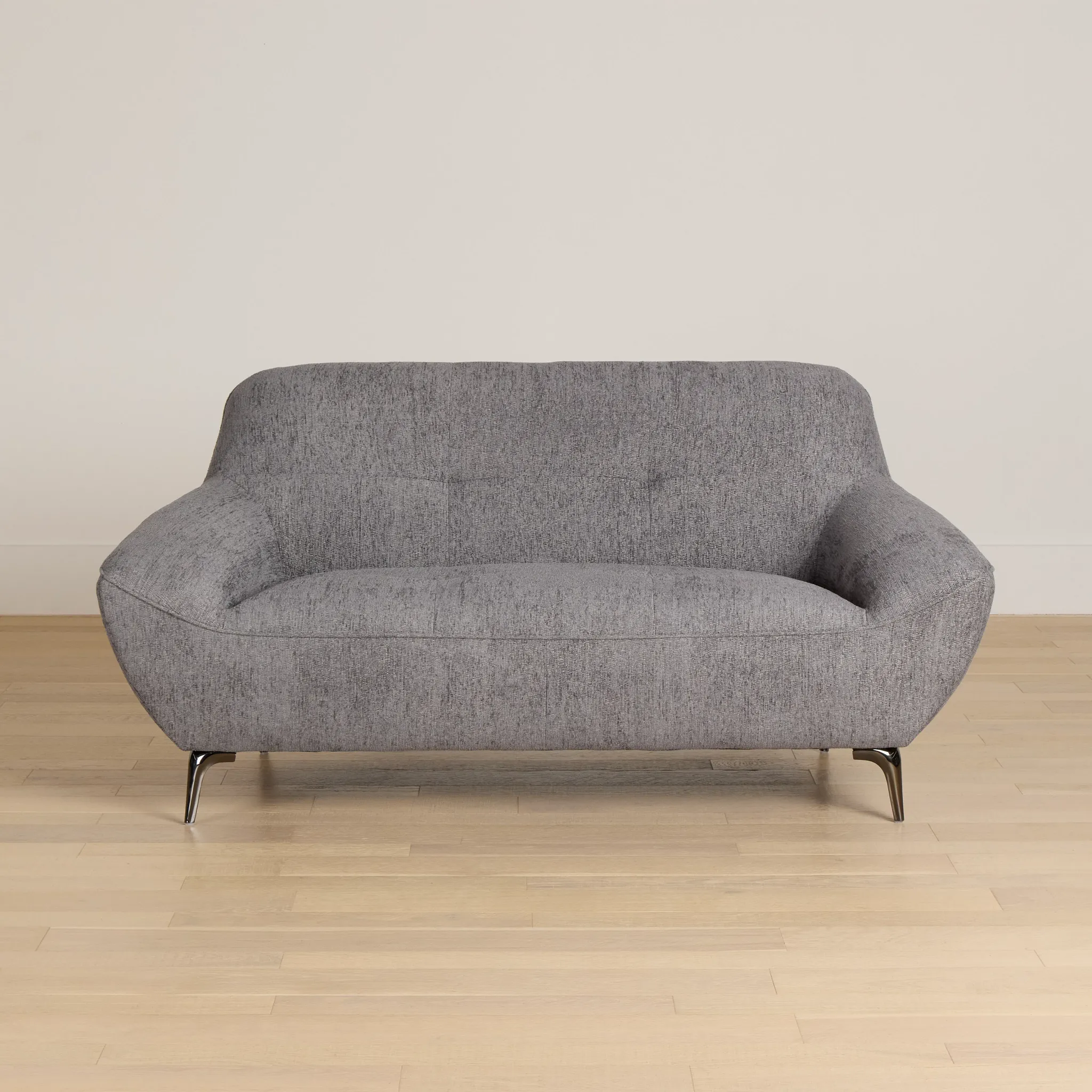 Zoey Dark Gray Fabric Loveseat