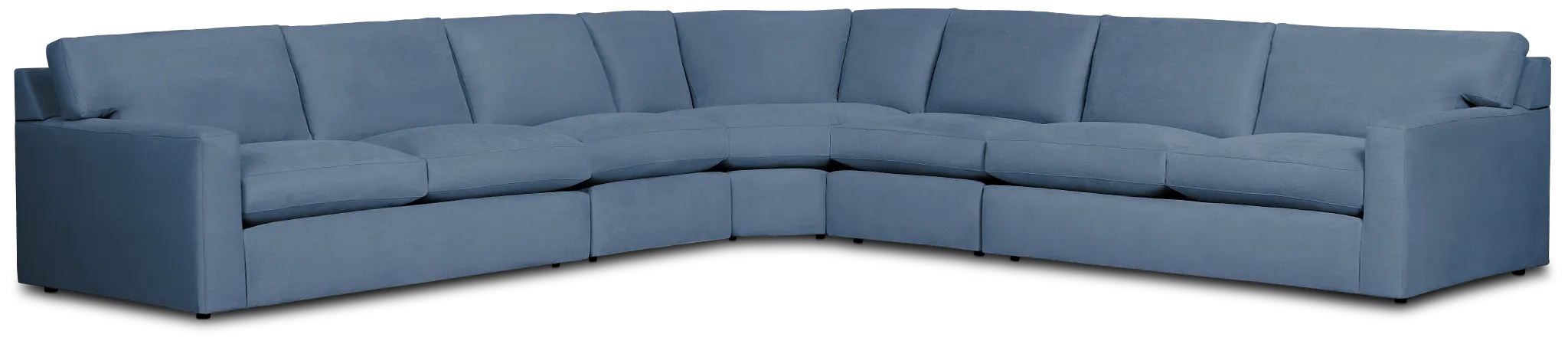 Hudson Blue Fabric Large 2-arm Wedge Sectional