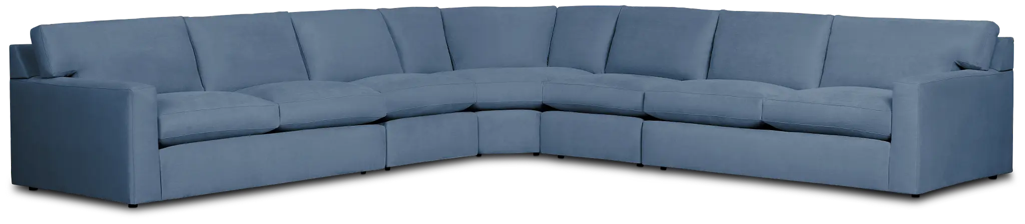 Hudson Blue Fabric Large 2-arm Wedge Sectional Hudson Blue Fabric Large 2-arm Wedge Sectional