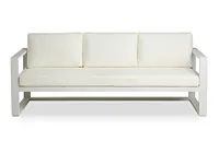 Lisbon White Aluminum Sofa