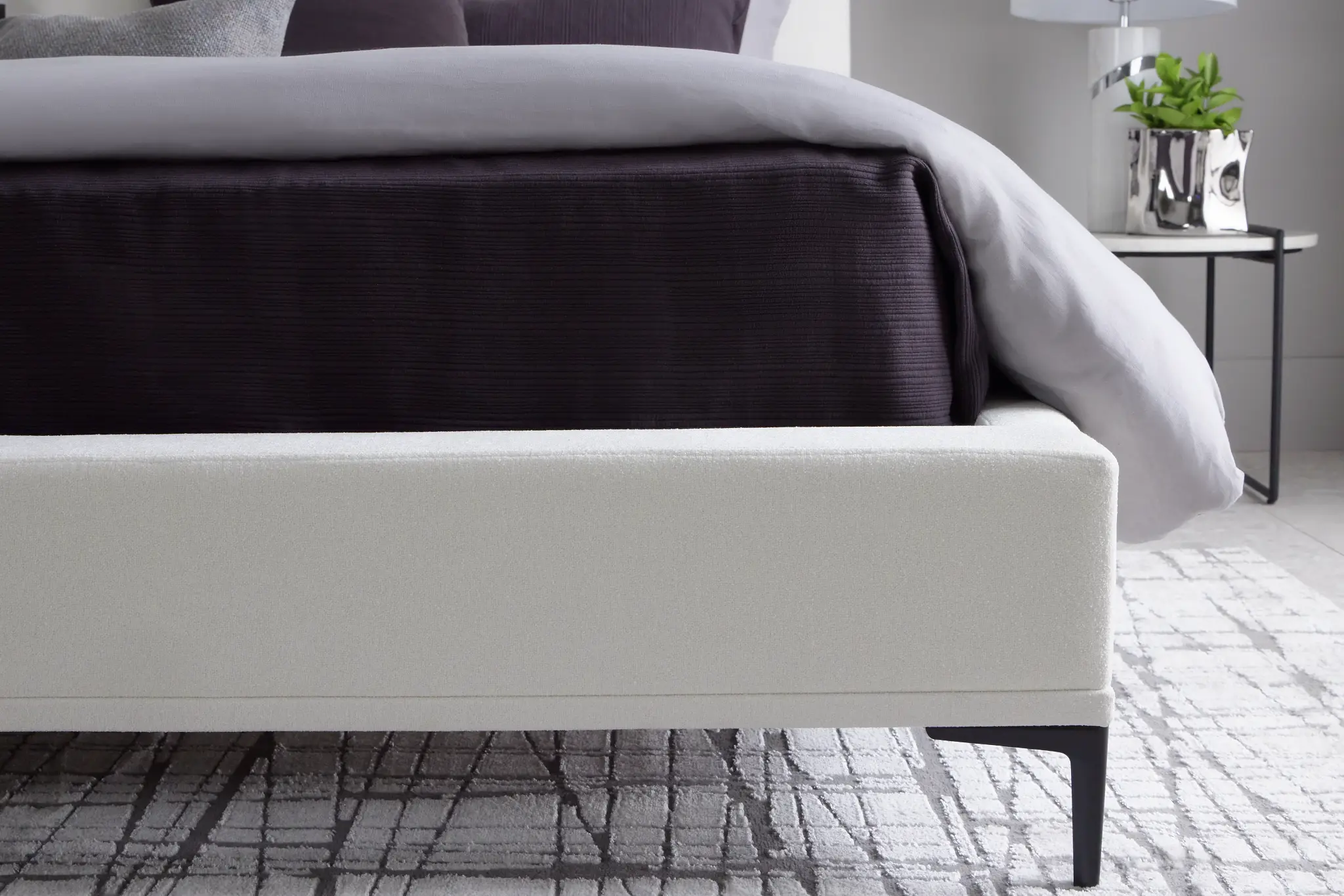 Emit Ivory Uph Panel Bed Emit Ivory Uph Panel Bed